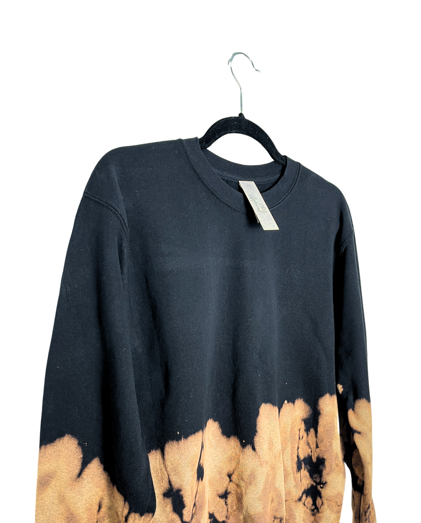 Black Bleach Dip Tie Dye Sweatshirt