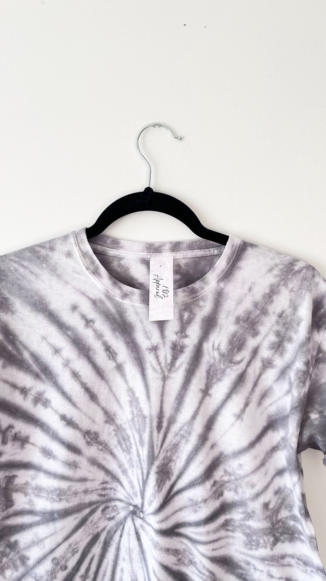 Light Grey Spiral Tie Dye T Shirt