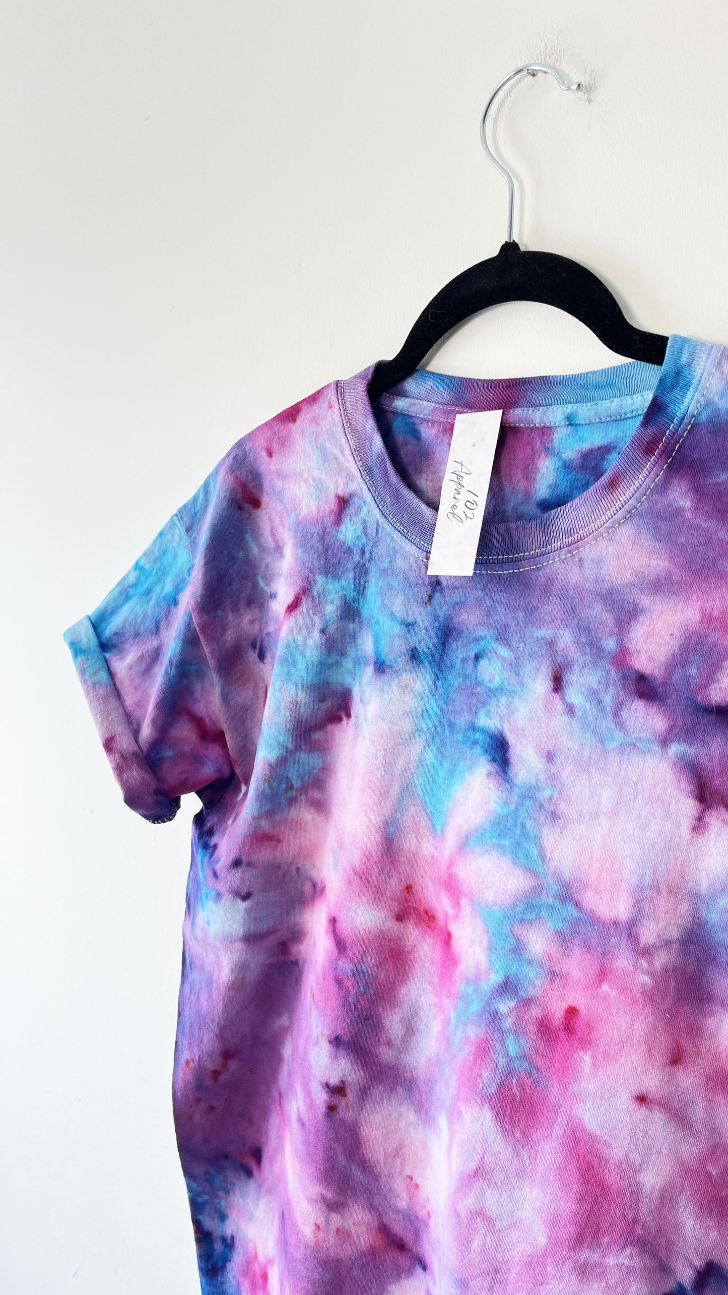 Pink and Blue Ice Tie Dye T Shirt