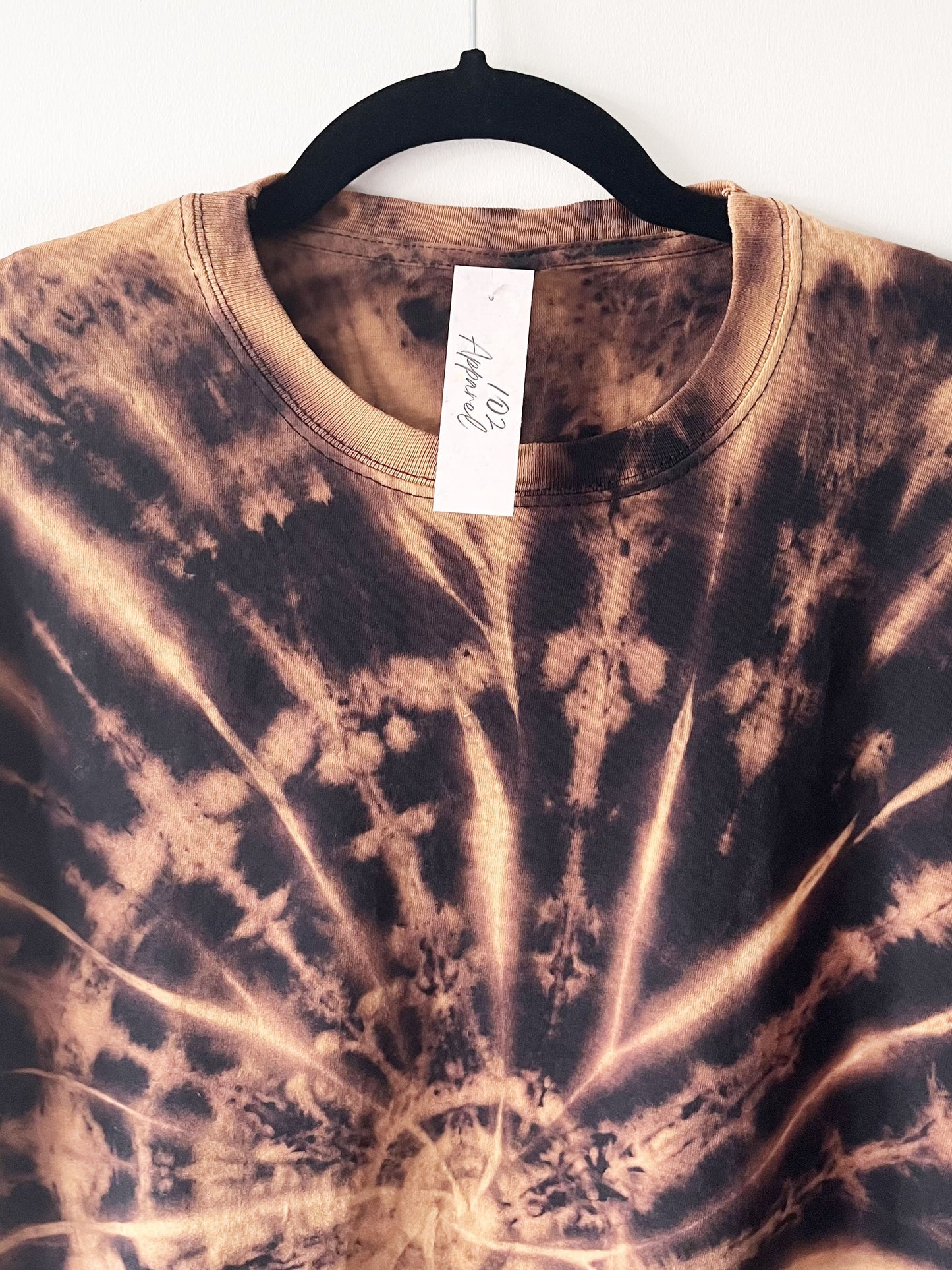 Black Bleach Tie Dye Swirl T Shirt
