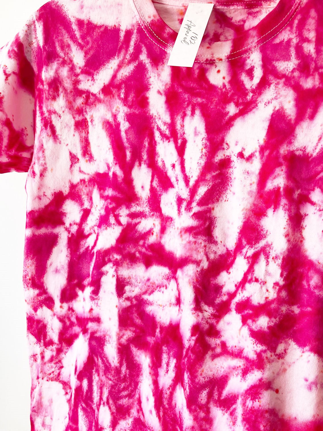 Hot Pink Confetti Spiral Tie Dye T Shirt