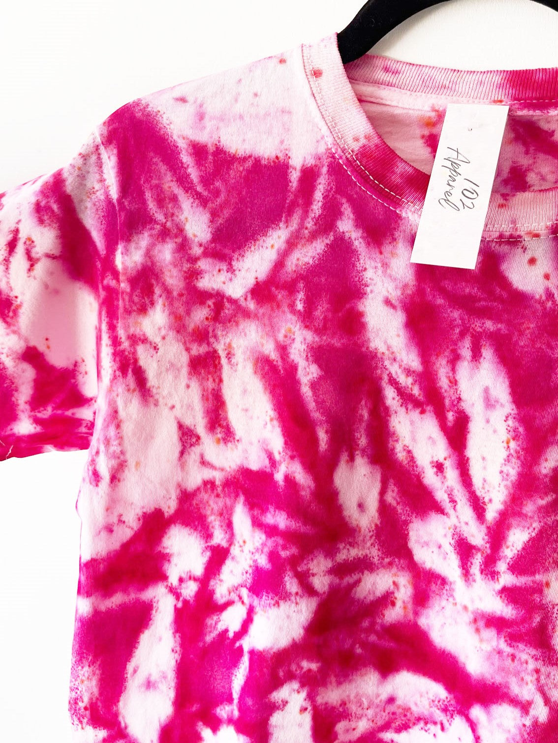 Hot Pink Confetti Spiral Tie Dye T Shirt