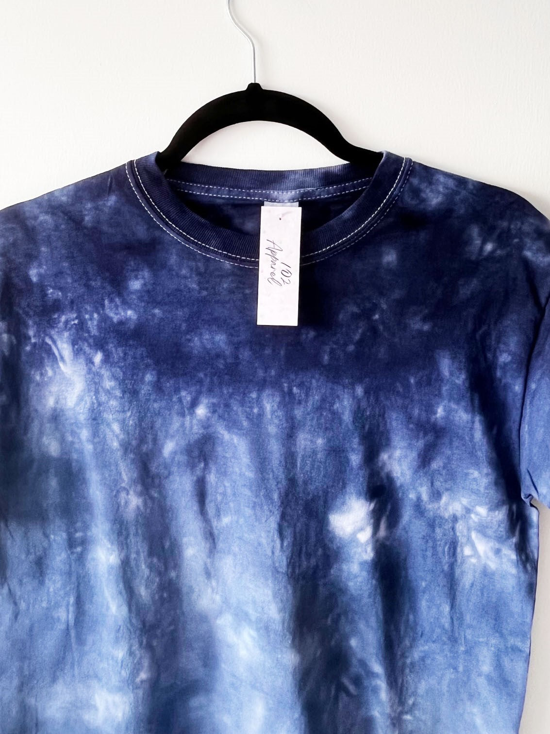 Navy Blue Ombre Gradient Tie Dye T Shirt