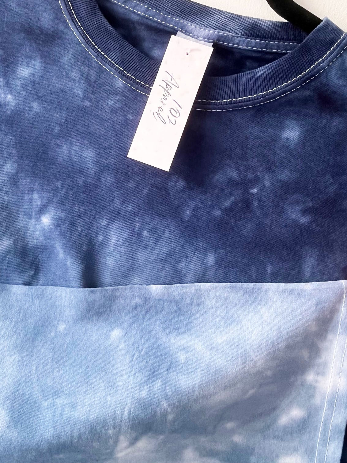 Navy Blue Ombre Gradient Tie Dye T Shirt