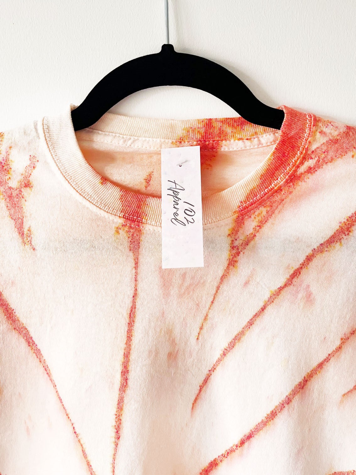 Orange Confetti Spiral Tie Dye T Shirt