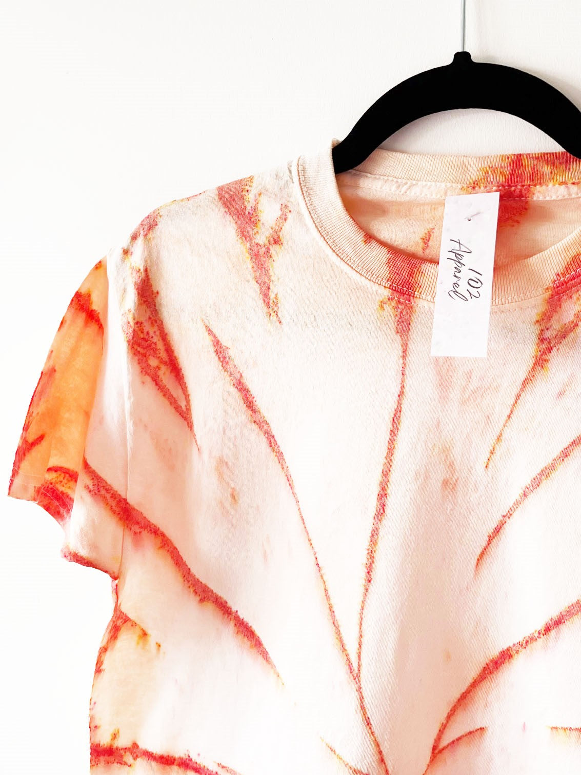 Orange Confetti Spiral Tie Dye T Shirt