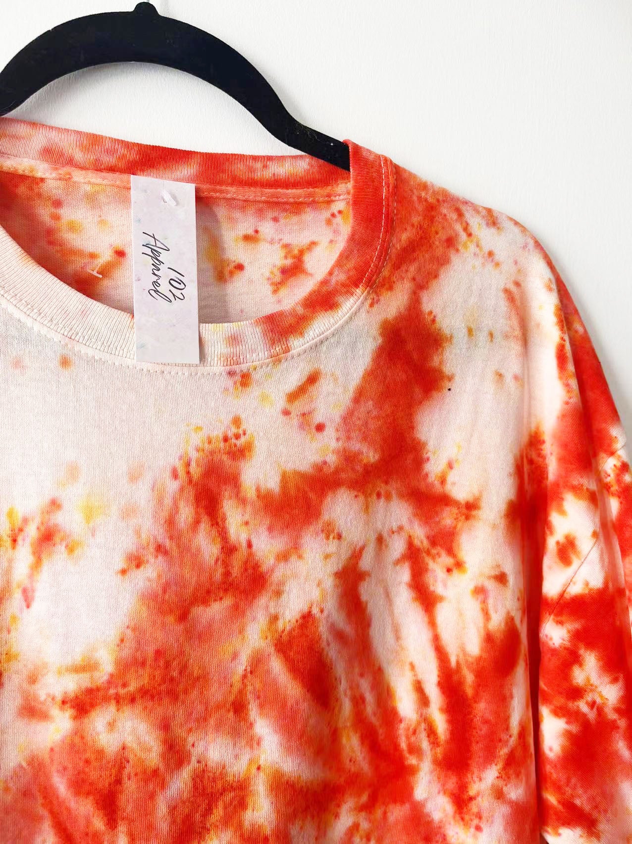 Orange Confetti Tie Dye T Shirt